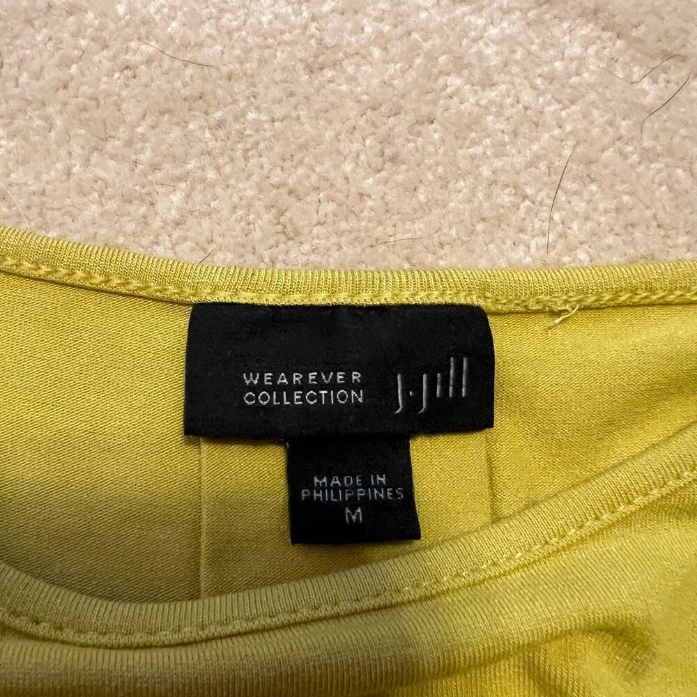J. Jill Wearever Collection Golden Yellow Flowy Stretchy Top Size Medium EUC - Picture 8 of 9